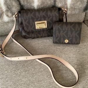 Michael Kors Logo crossbody and matching wallet
